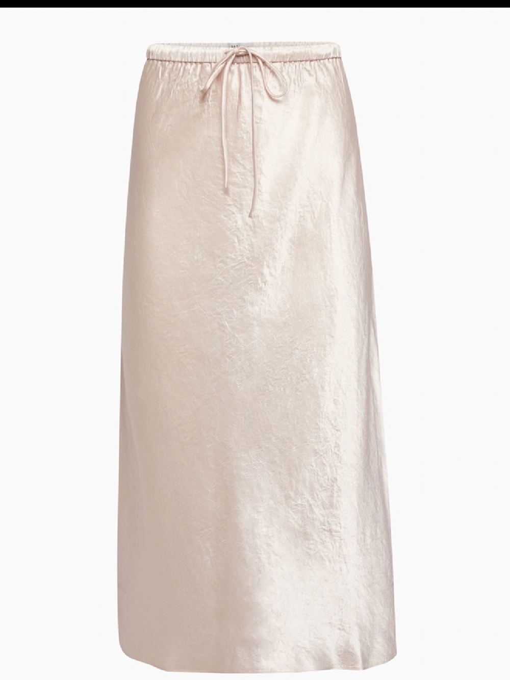 NWT Aritzia Skyscraper Satin Midi Skirt- Denude